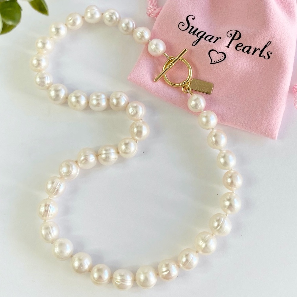 Freshwater Pearl Necklace with 14k Gold Toggle